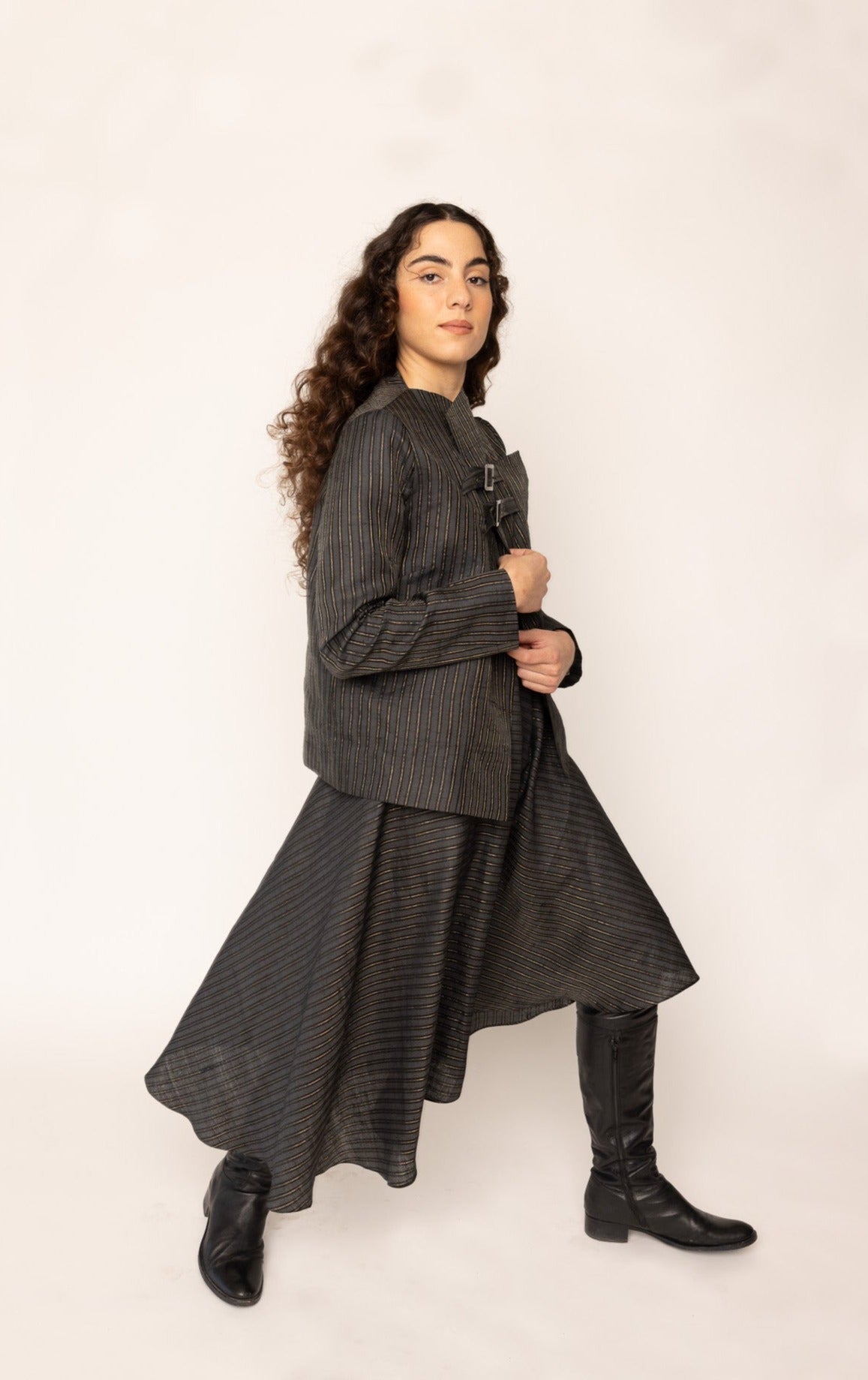 Bell Skirt Navy Gold