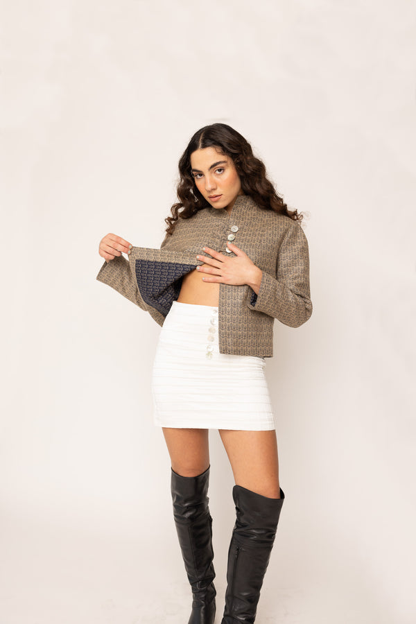 Siren Mini Skirt White