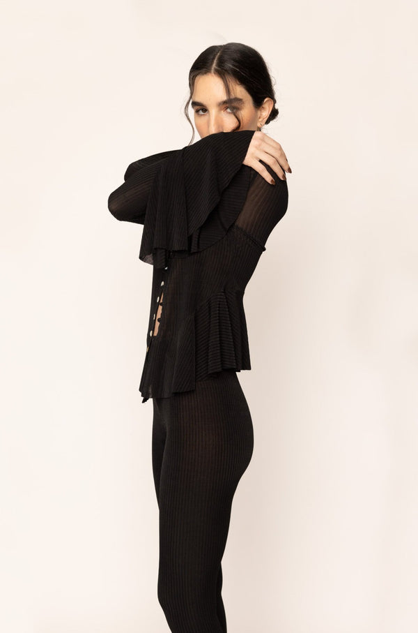 Fishtail Top Black
