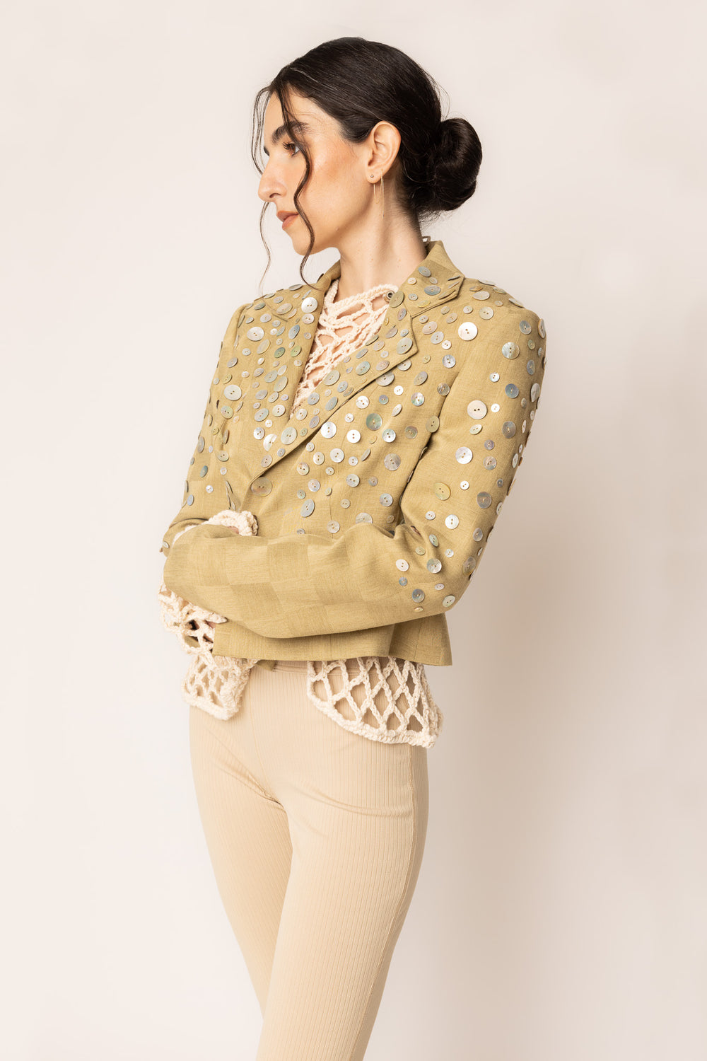 MOTHER OF PEARL TAILORED JACKET MUSTARD