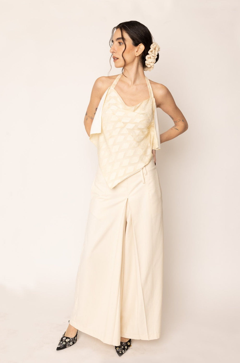 WideLeg Pants Cream