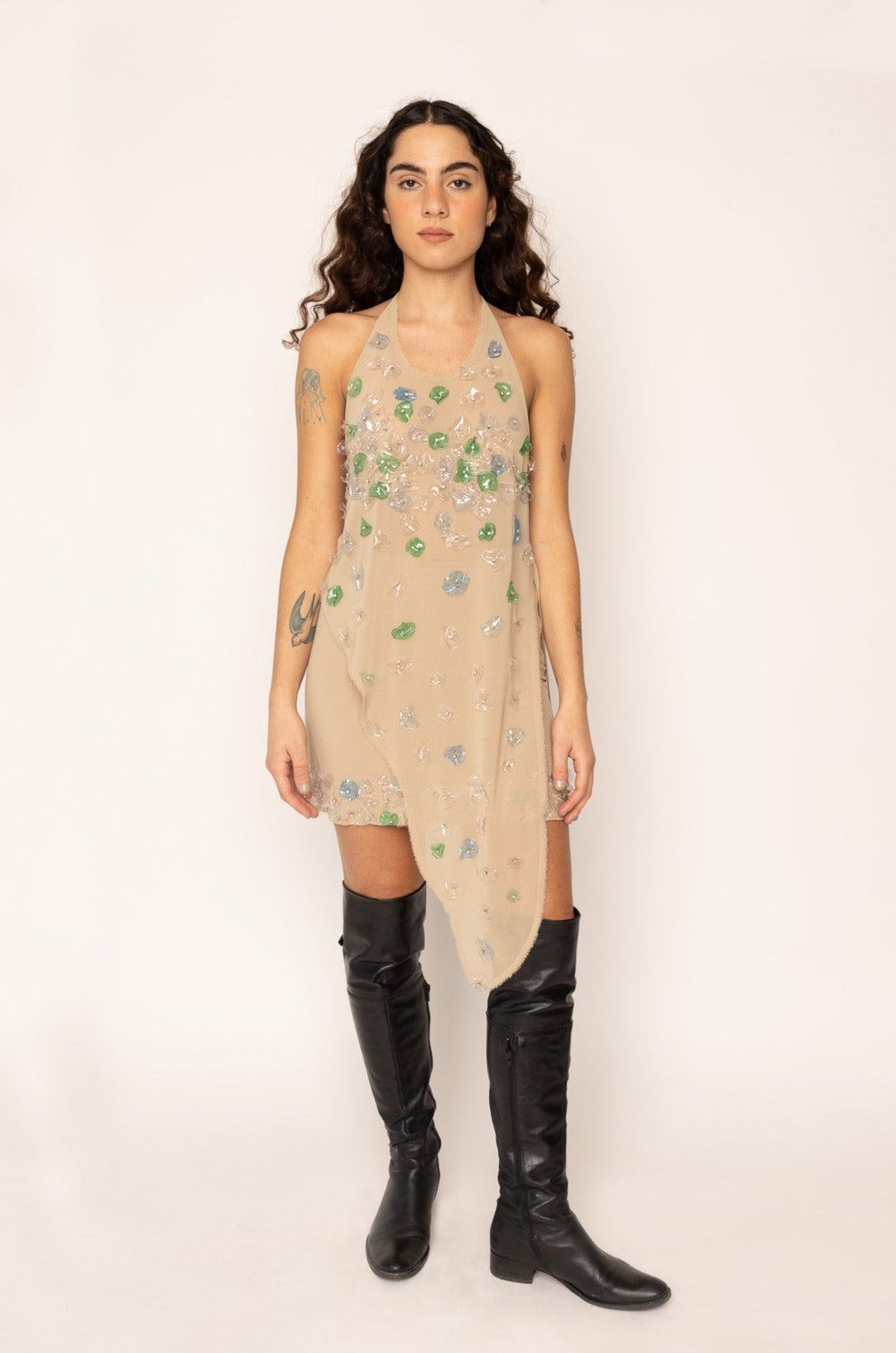 Wave Skirt Nude