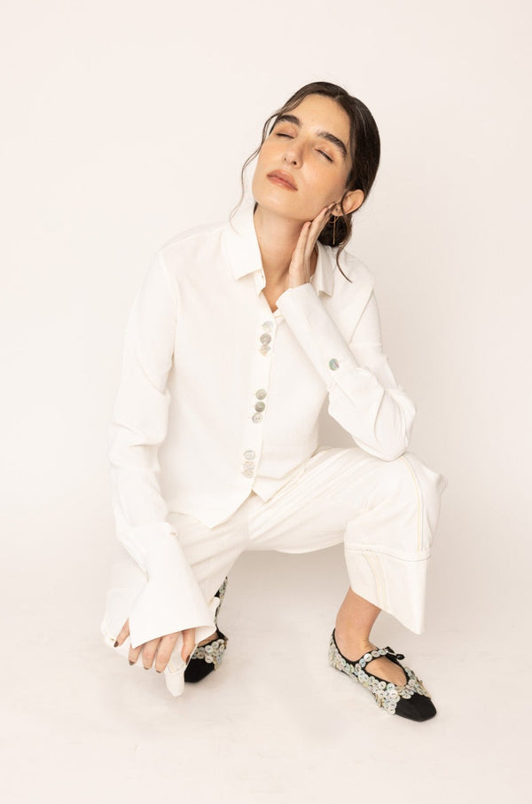 Button Up Shirt White
