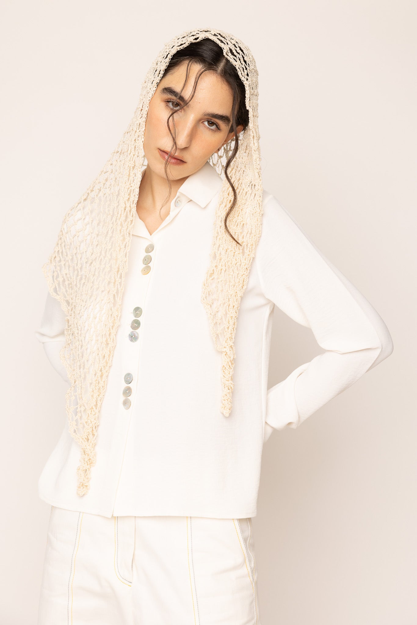 Crochet Fishnet Shawl