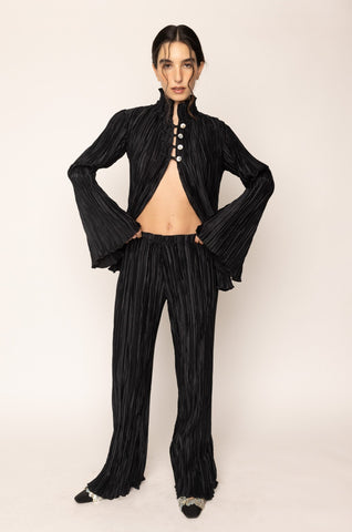 Pleated Shirt Black