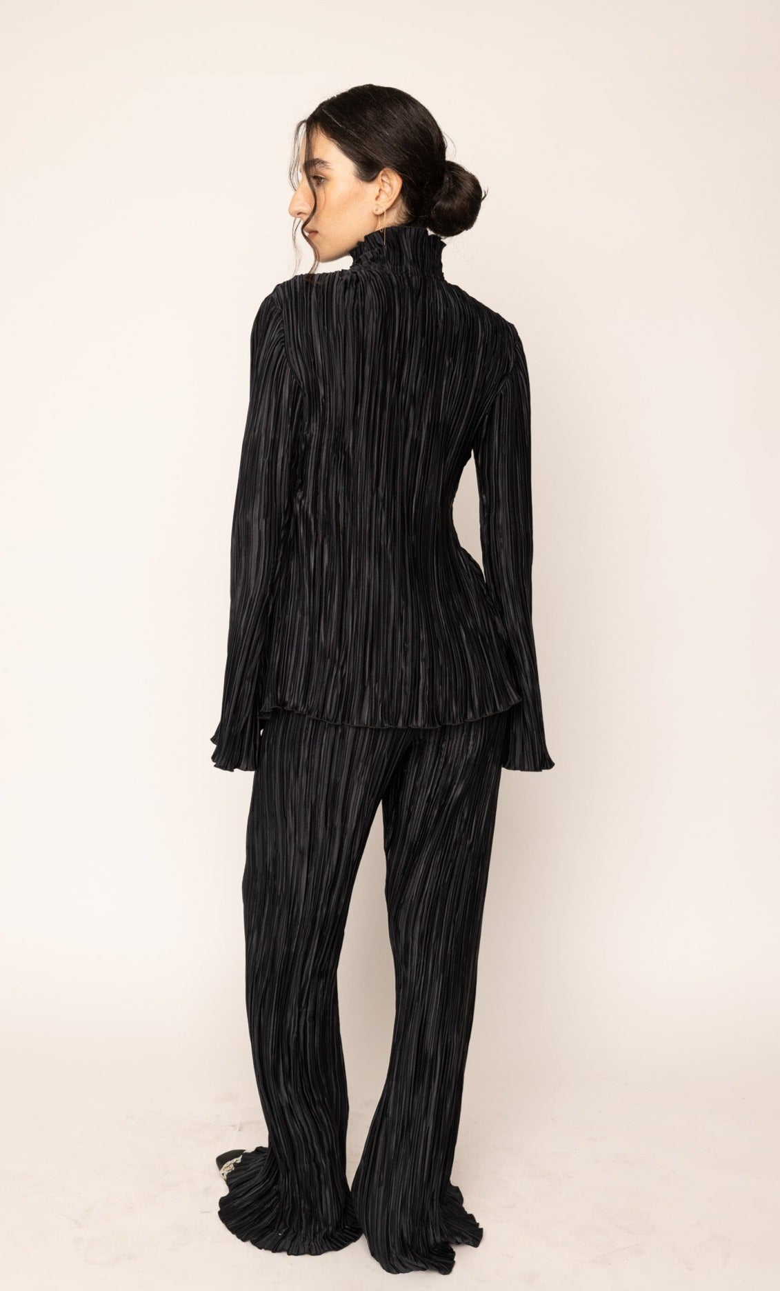 Pleated Shirt Black