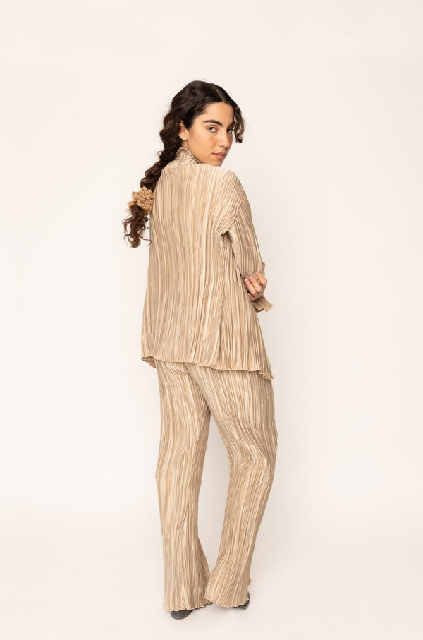 Pleated Pants Gold