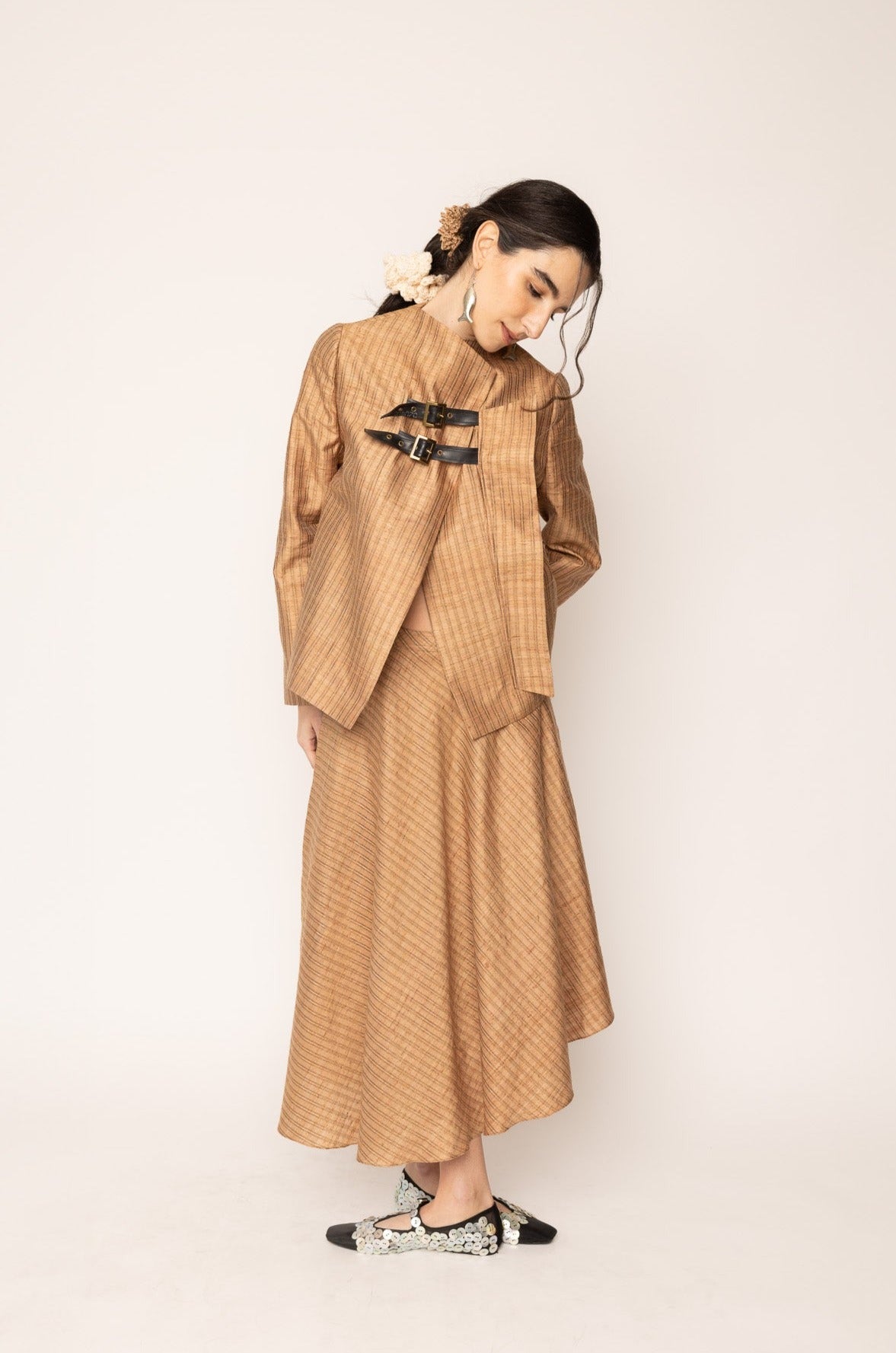 Belted jacket Tan Gold