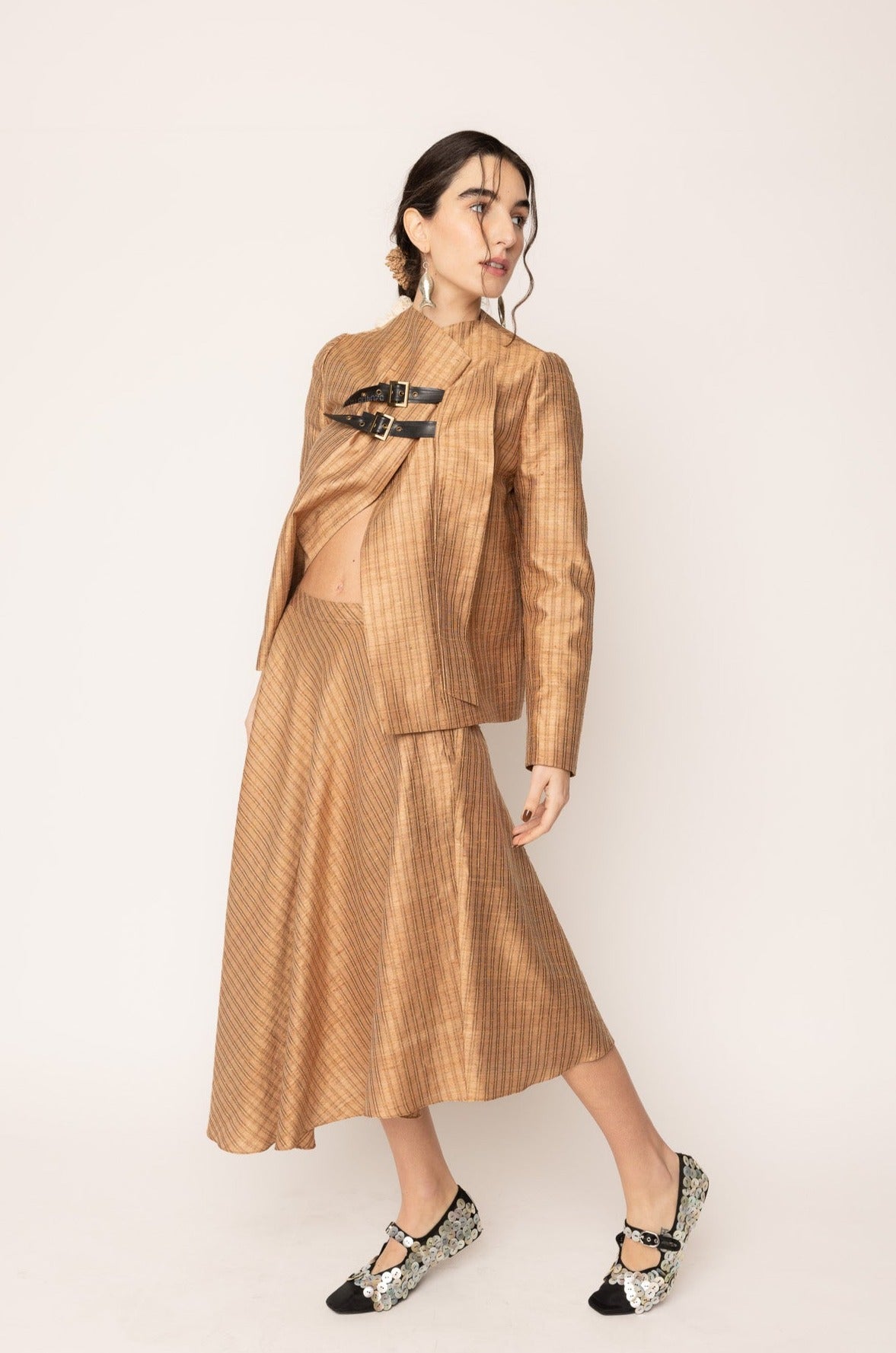 Belted jacket Tan Gold