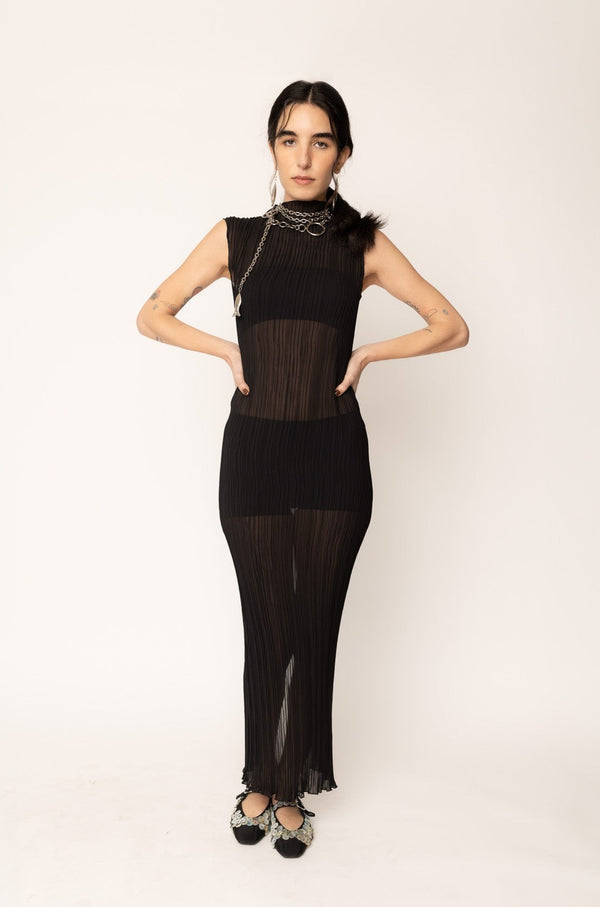 Pleated Dress Black